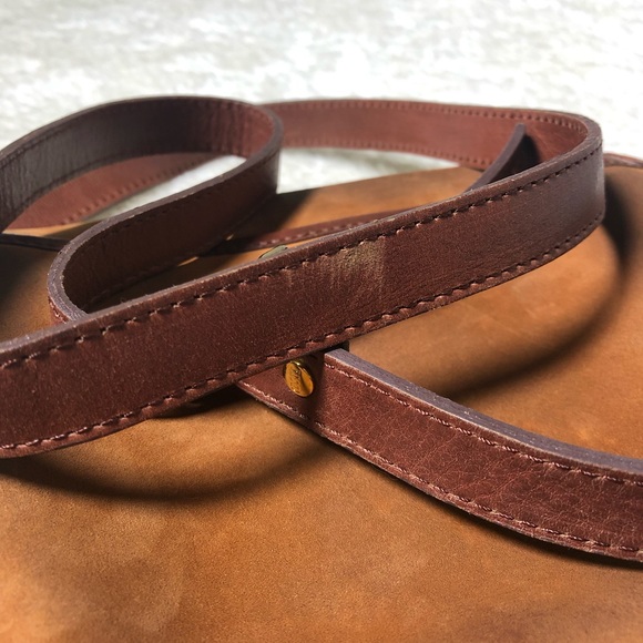 Cesti Tan Suede and Leather Crossbody Bag - Picture 7 of 8